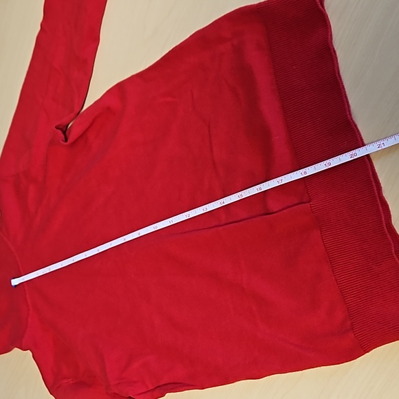 Red Knit Turtleneck Shirt Long Sleeve, size XS - Picture 9 of 13